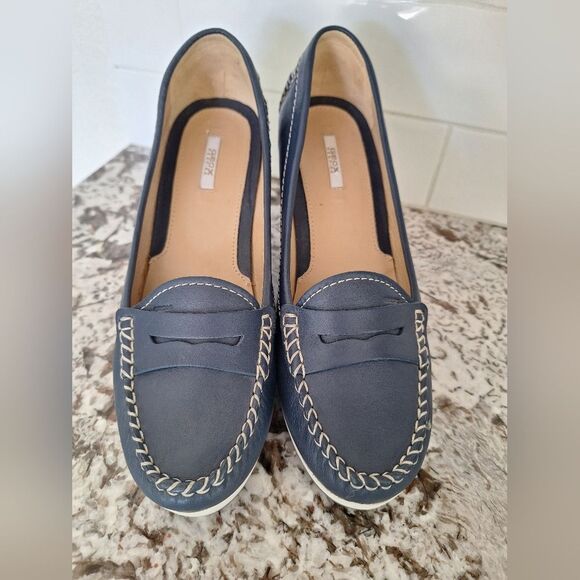 GEOX DORI Zeppe - blu Wedge Flats Size 39 - Picture 1 of 12